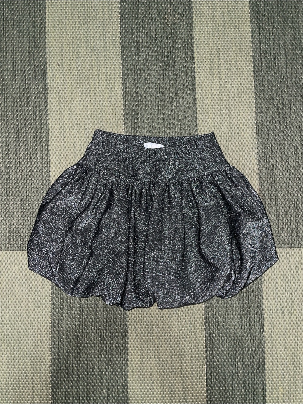 btween Black Shimmery Bubble Skirt